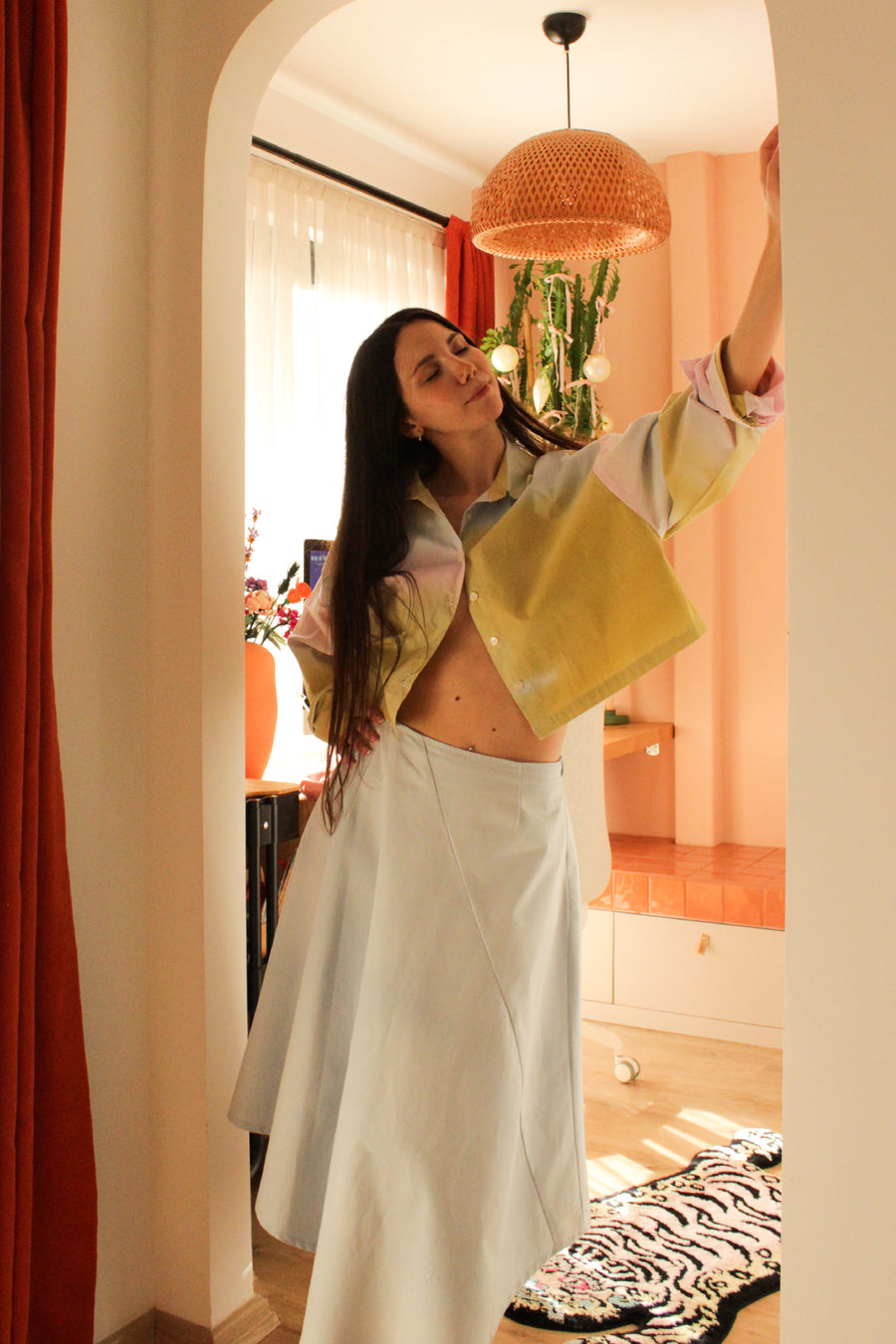 LUA Asimetrik Midi Etek