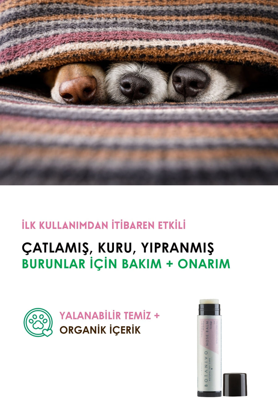 Botanivo Köpekler İçin Pati ve Burun Bakım Seti