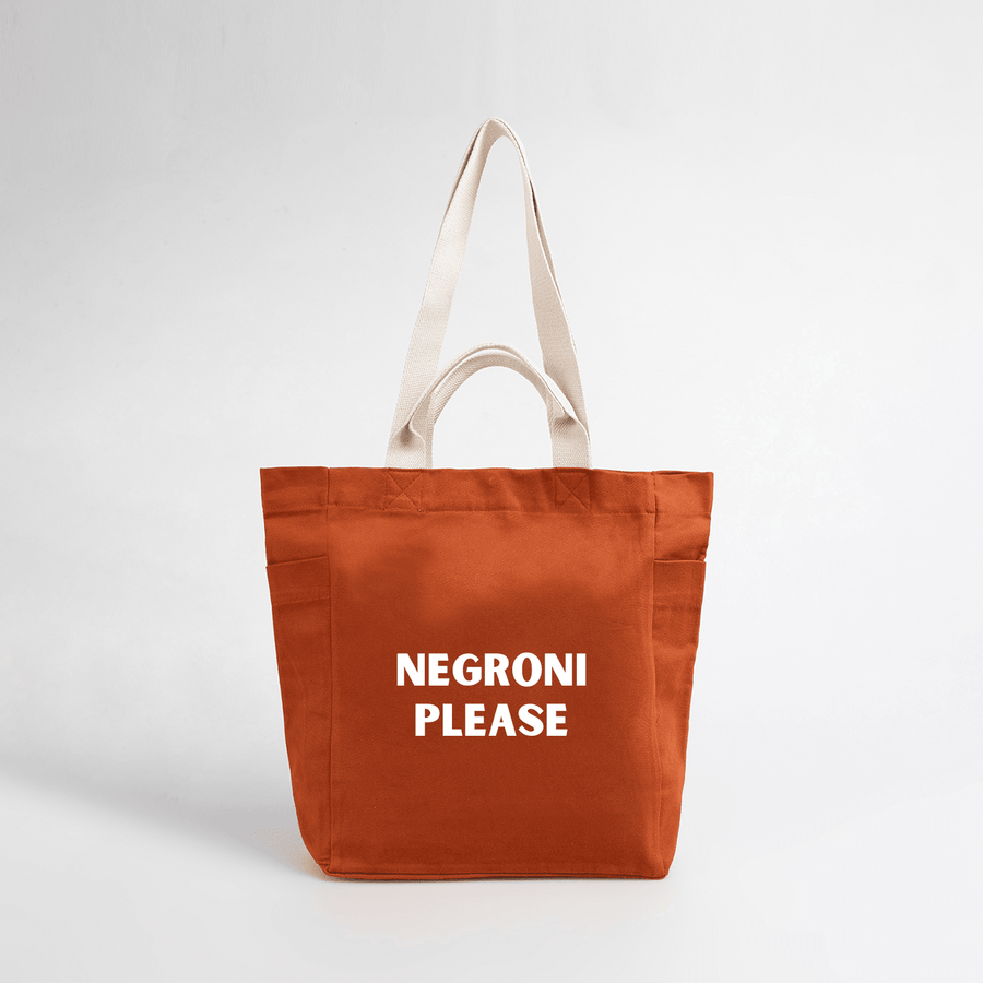 FULIQUE NEGRONI PLEASE Baskılı Bez Çanta