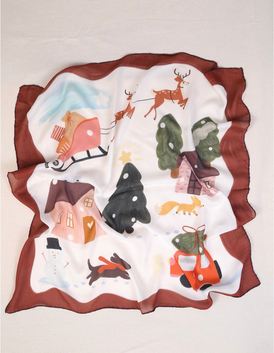 Magical Village · Yılbaşı Köyü Temalı Fular / Bandana