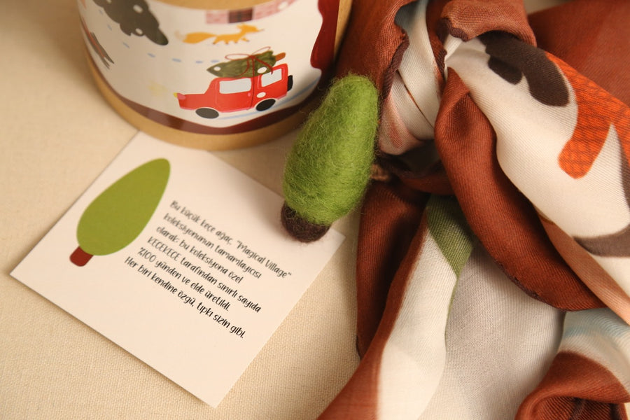 Magical Village · Yılbaşı Köyü Temalı Fular / Bandana