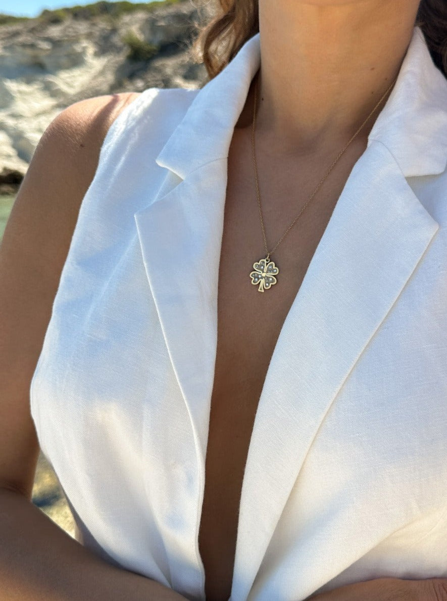 CLOVER GÜMÜŞ KOLYE