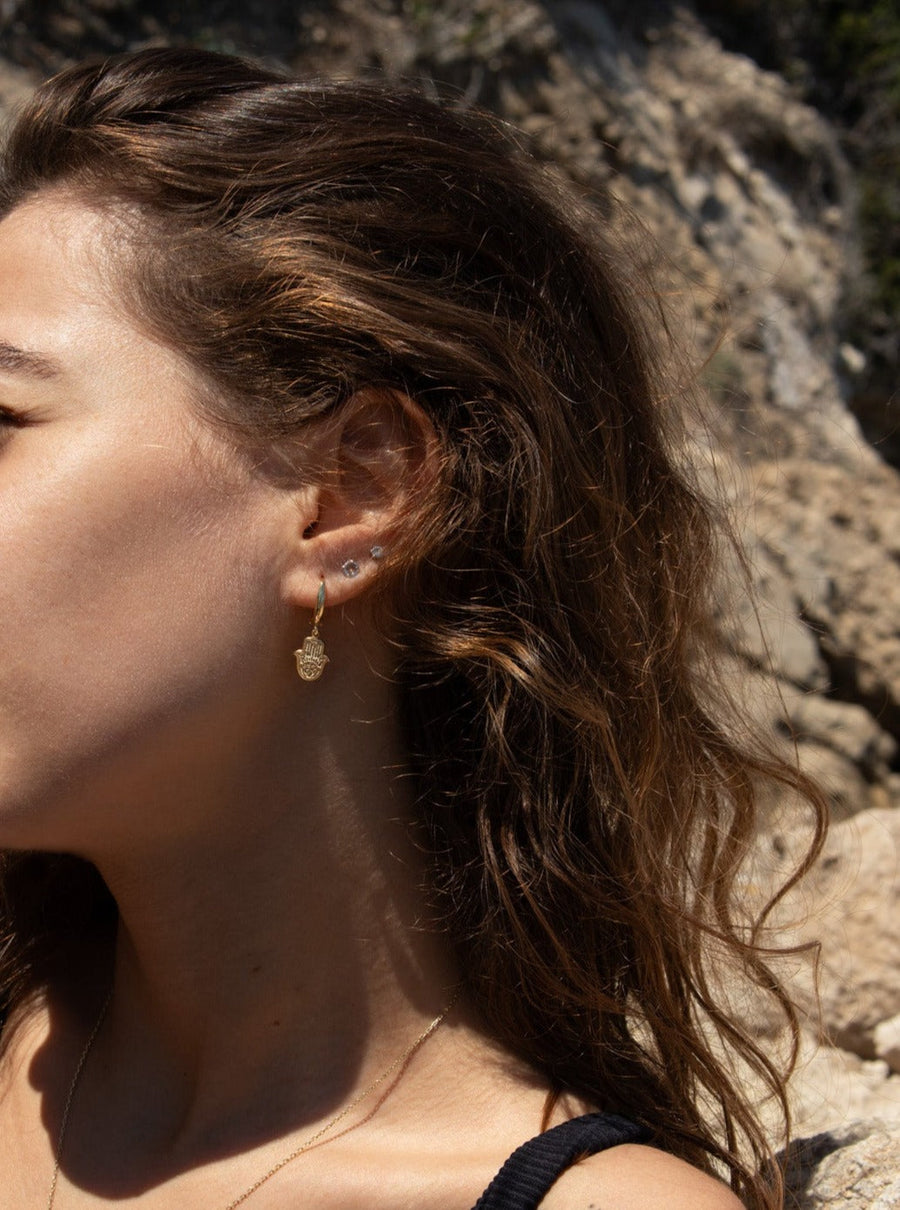 HAMSA GÜMÜŞ KÜPE