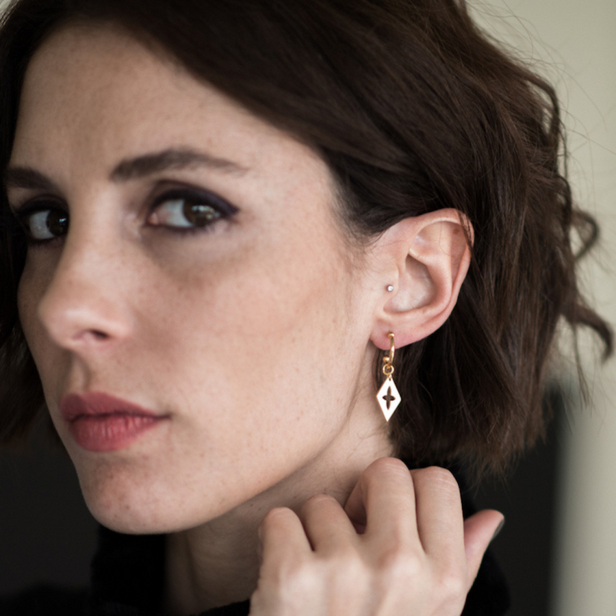 Imagine Gold Hoops Küpe