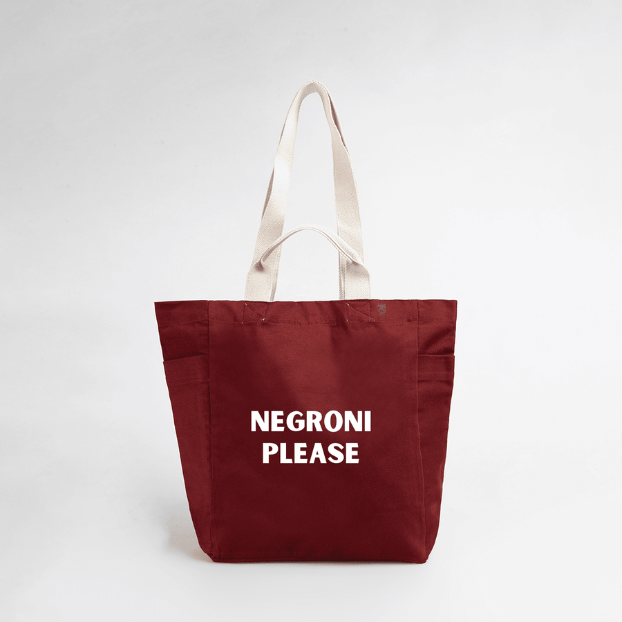 FULIQUE NEGRONI PLEASE Baskılı Bez Çanta