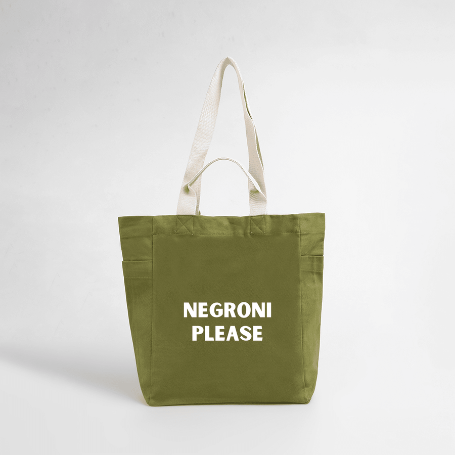 FULIQUE NEGRONI PLEASE Baskılı Bez Çanta