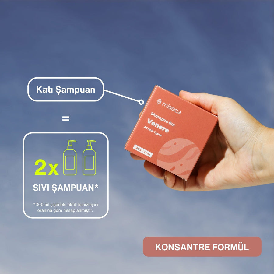 Venere Tüm Saç Tipleri Nemlendirici Katı Şampuan 105 g