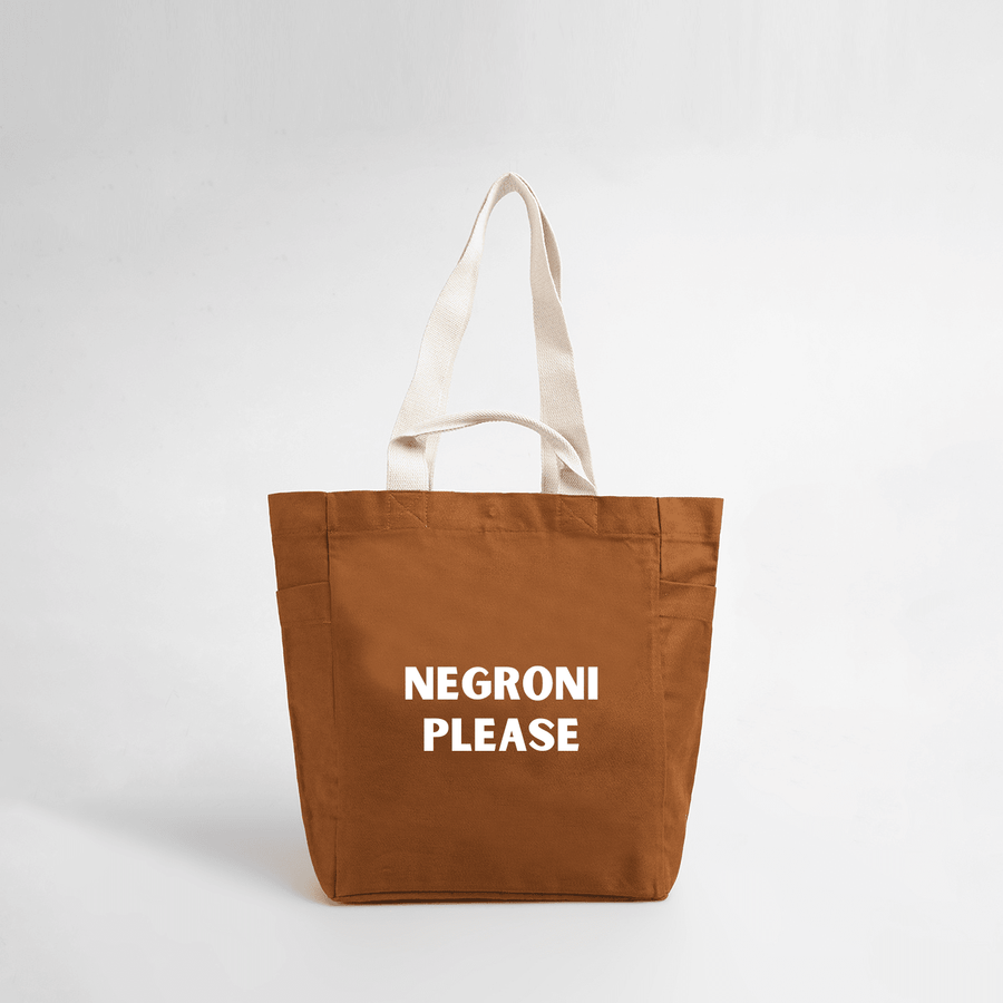 FULIQUE NEGRONI PLEASE Baskılı Bez Çanta