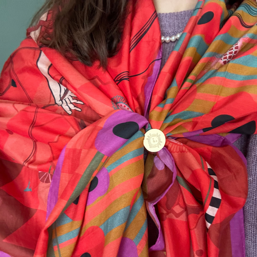 Gümüş Eşarp Yüzüğü / Large