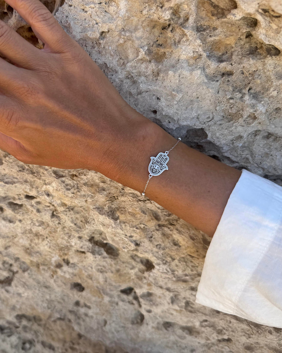 HAMSA GÜMÜŞ BİLEKLİK