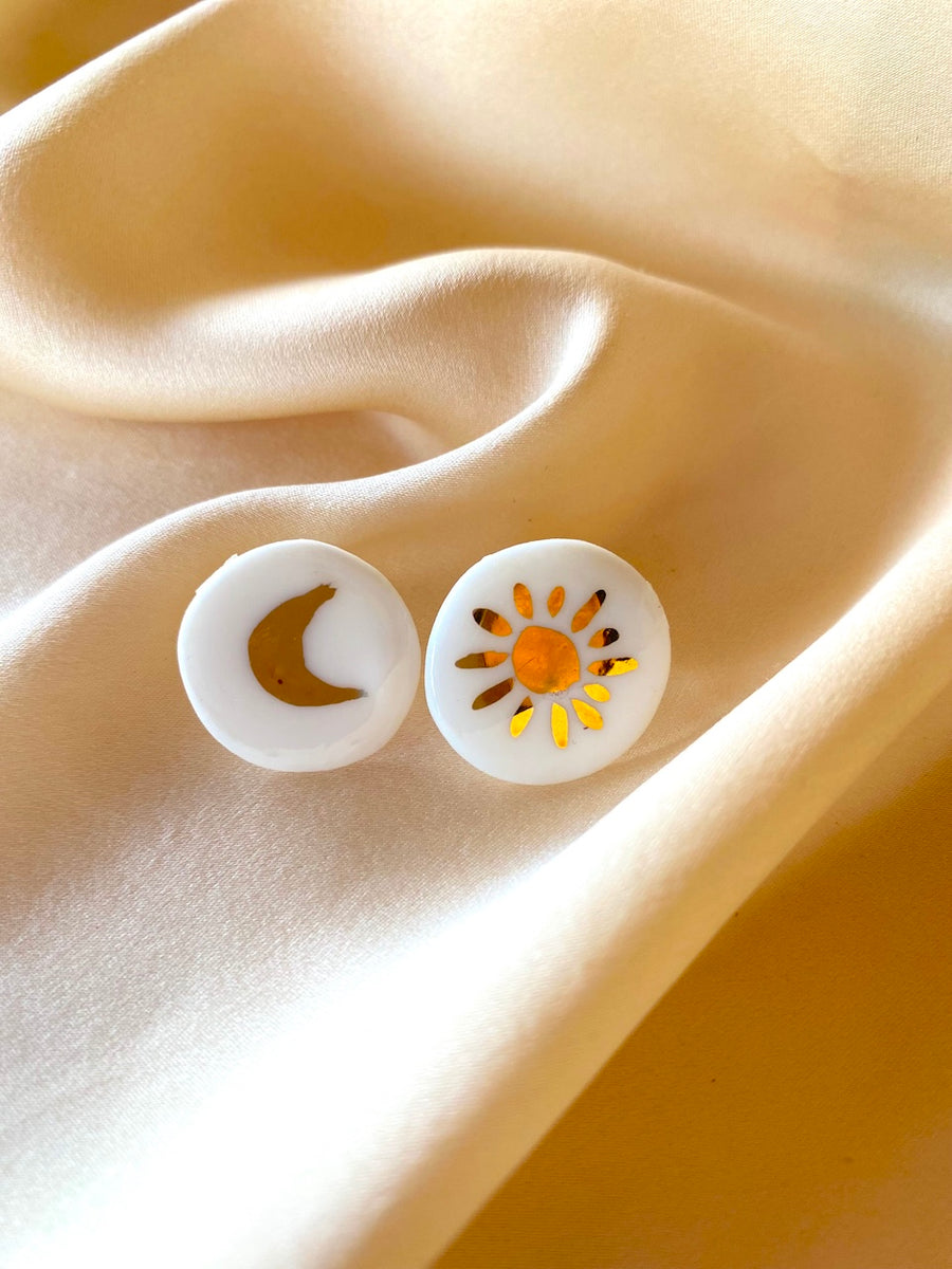 Sun&Moon Porselen Küpe