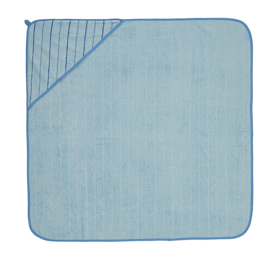 Pamuklu Mavi Renkli Çizgili Kundak 100 x 100 cm