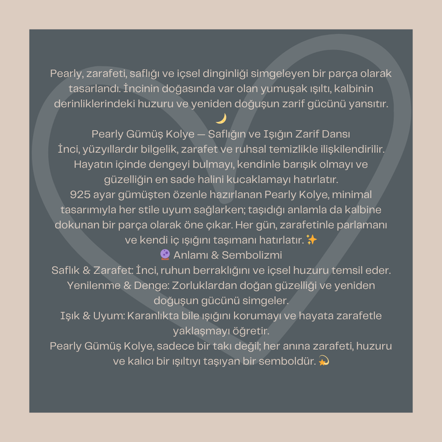 PEARLY GÜMÜŞ KOLYE