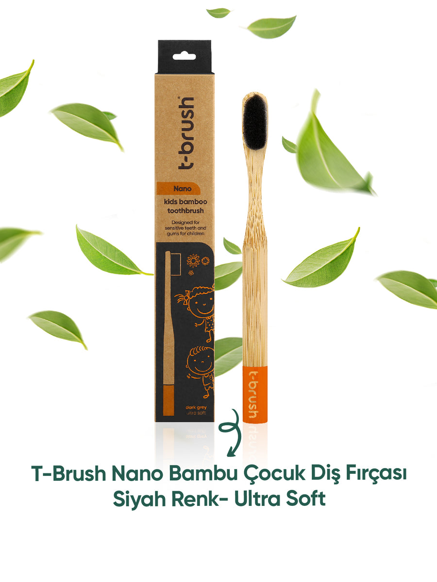 T-Brush Nano Çocuk Diş Fırçası – Siyah Renk- Ultra Soft