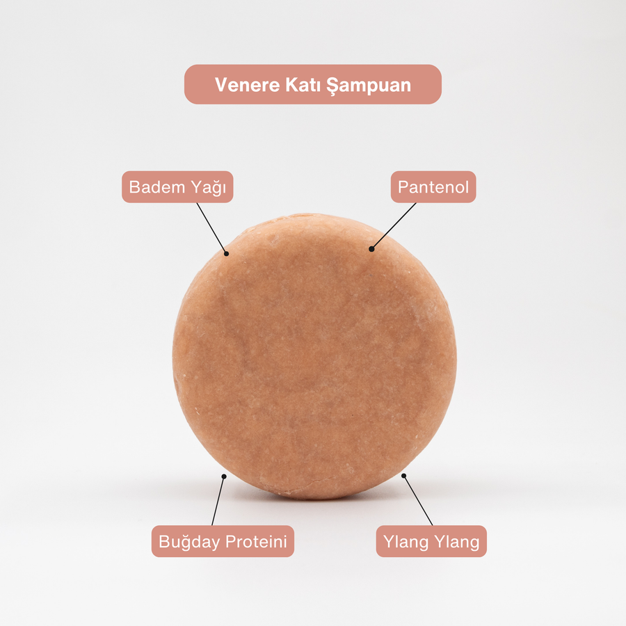Venere Tüm Saç Tipleri Nemlendirici Katı Şampuan 105 g