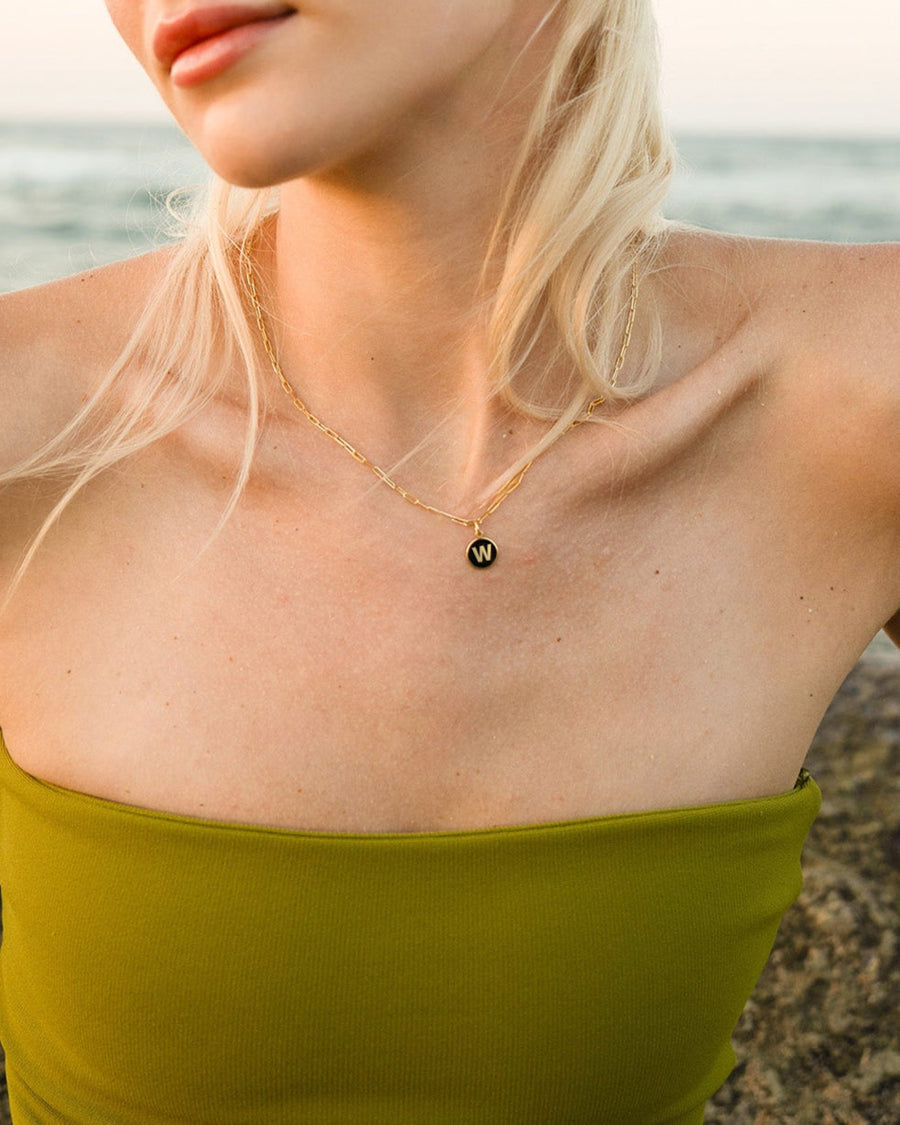 Z HARFİ SİYAH GÜMÜŞ KOLYE