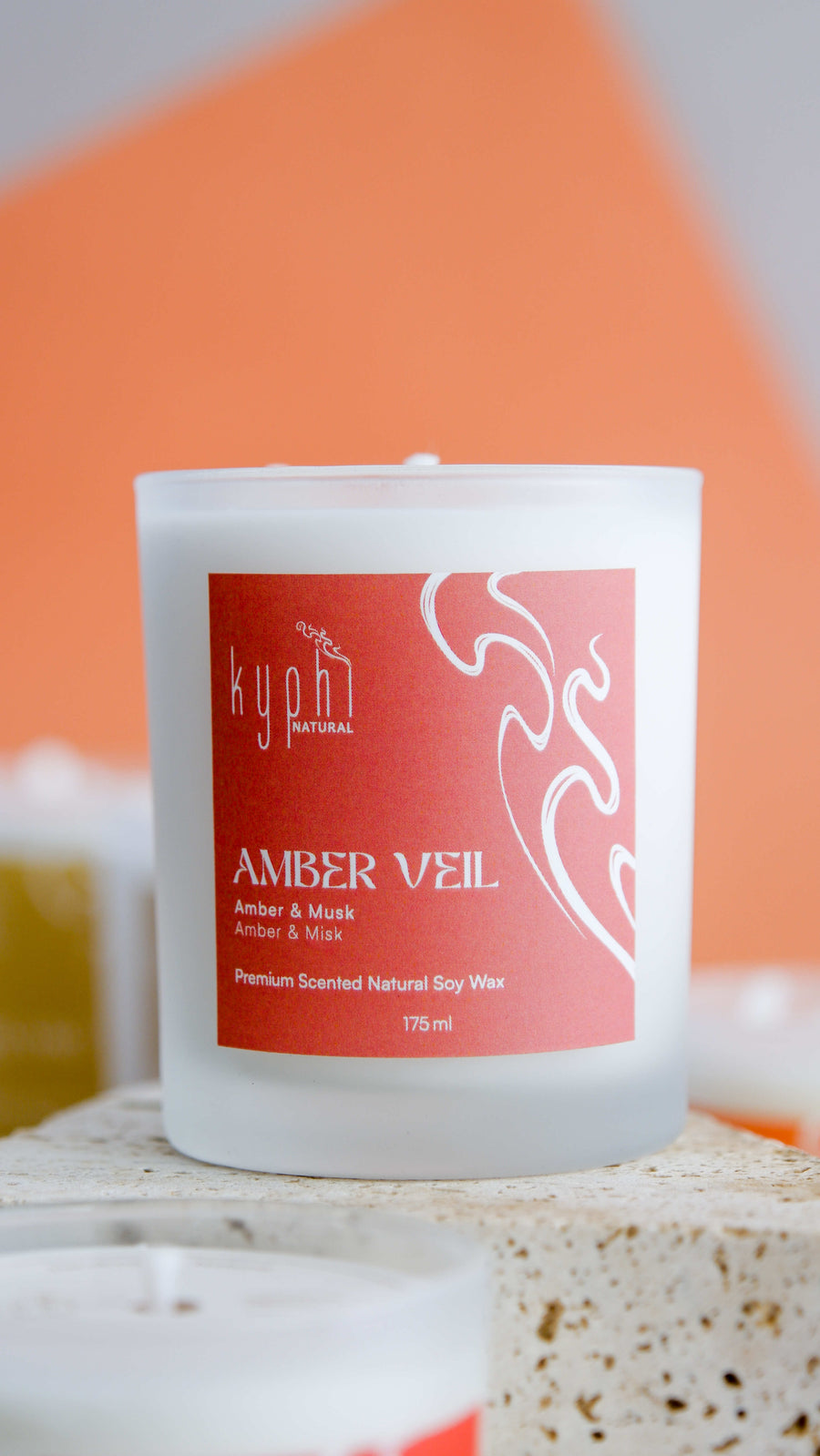 Amber Veil Candle - (Amber & Misk) Soya Wax Mum