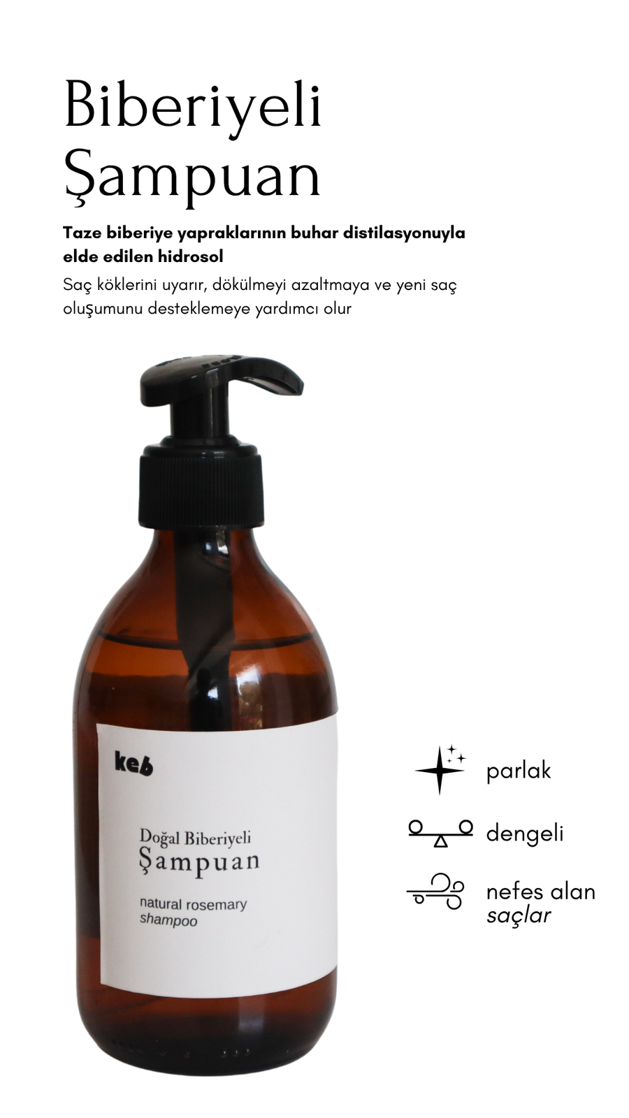 Doğal Biberiyeli Şampuan