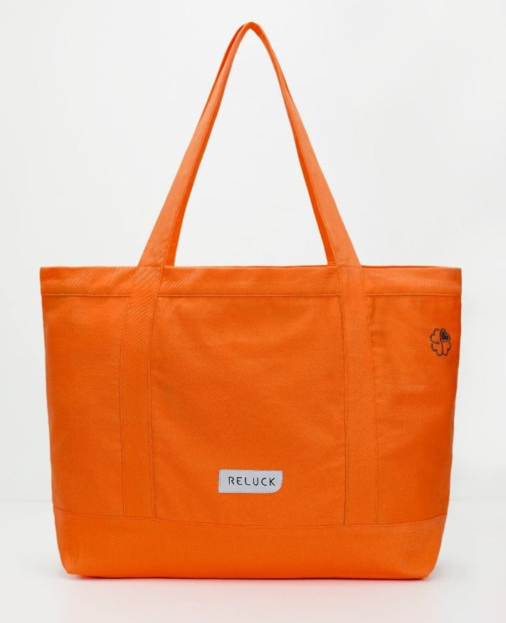%100 RECYCLED BIG TOTE BAG  │ TURUNCU