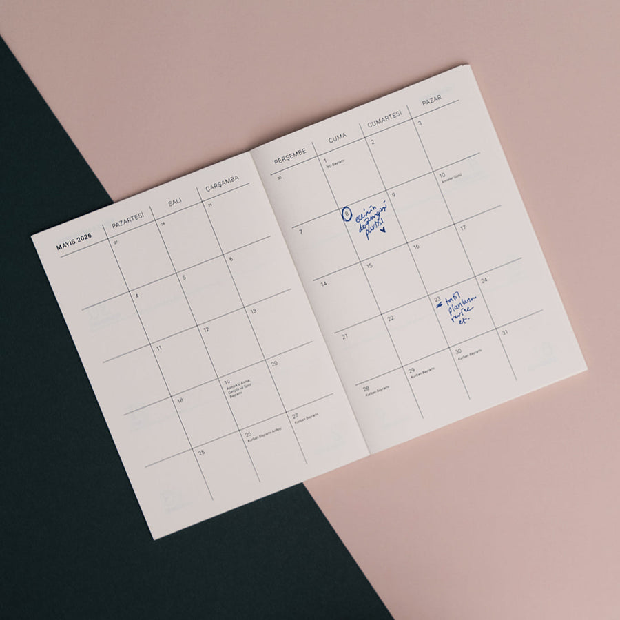 2026 Haftalık Ajanda - Spiral