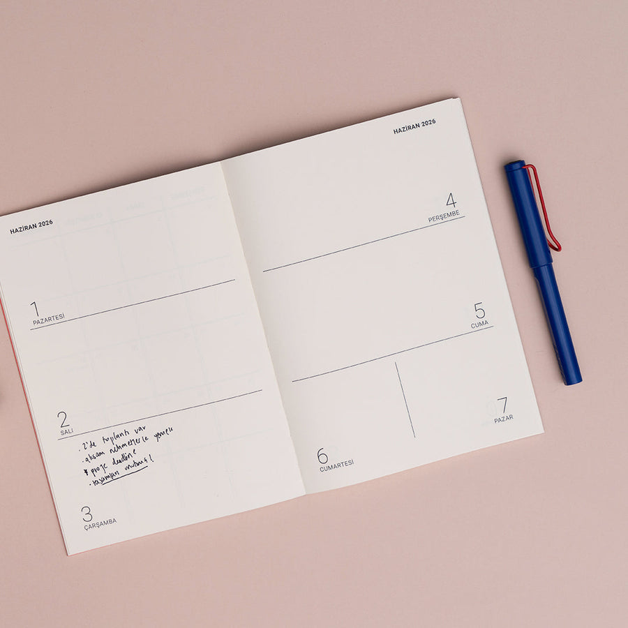 2026 Haftalık Ajanda - Spiral