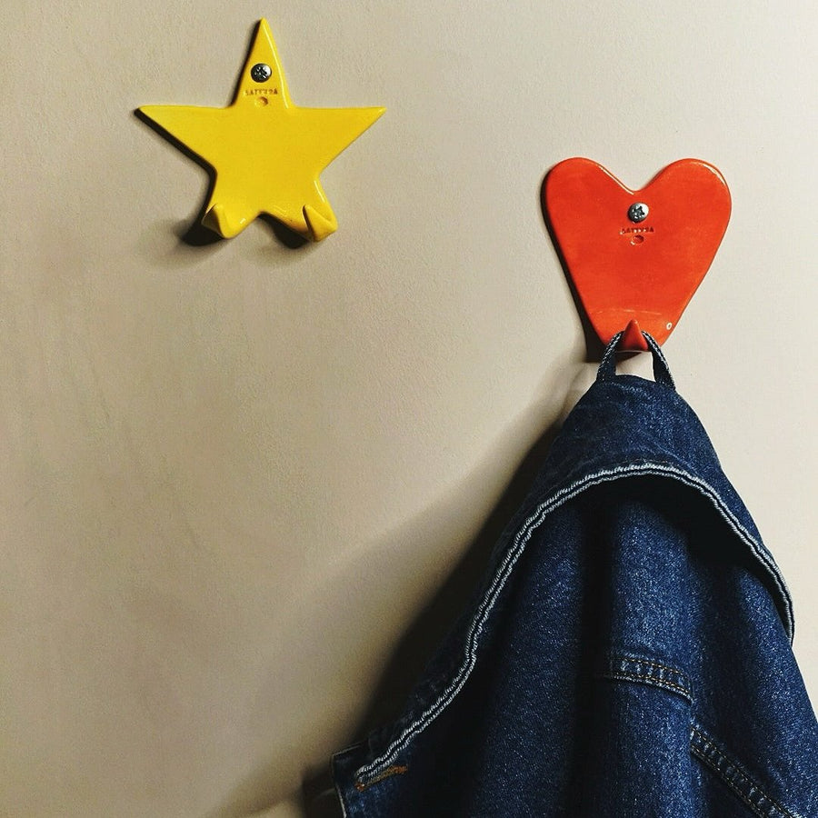 Heart And Star Duvar Askılıkları