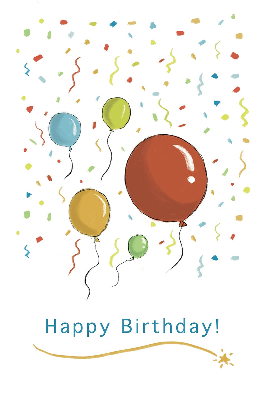 Konsept Tebrik Kartı - Happy Birthday, Balon