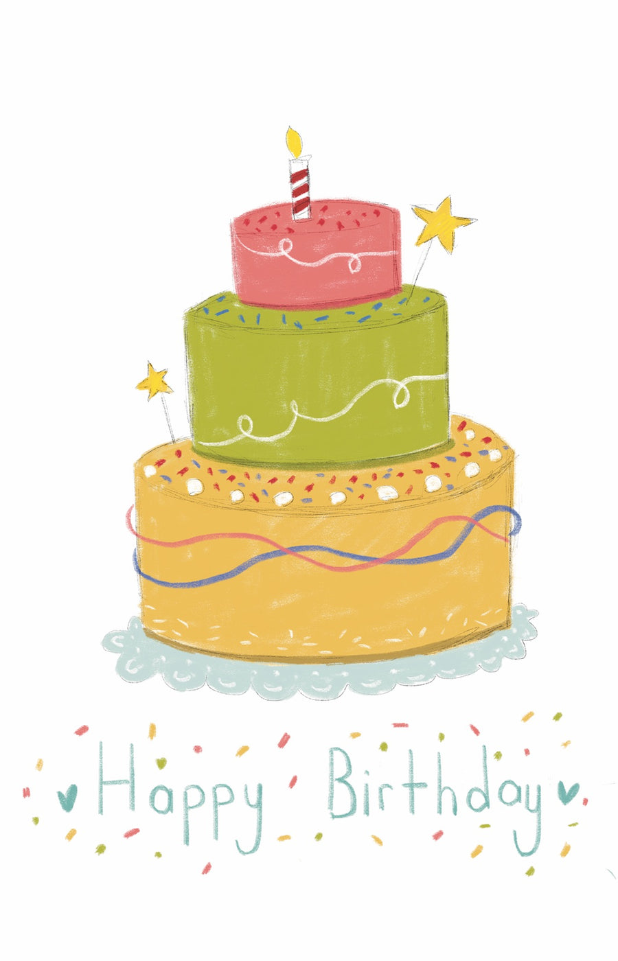 Konsept Tebrik Kartı-Happy Birthday-Pasta