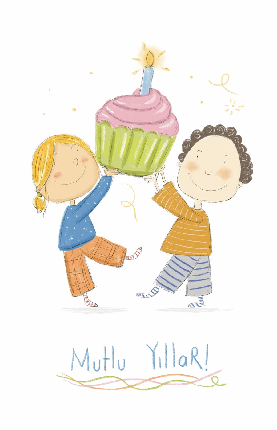 Konsept Tebrik Kartı - Happy Birthday, Cupcake