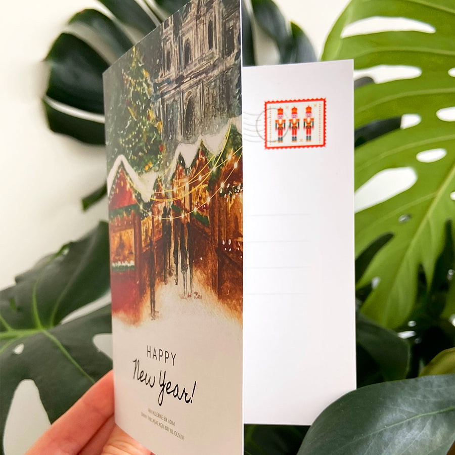 Yılbaşı Tebrik Kartı / Kartpostal / Vienna Christmas Market