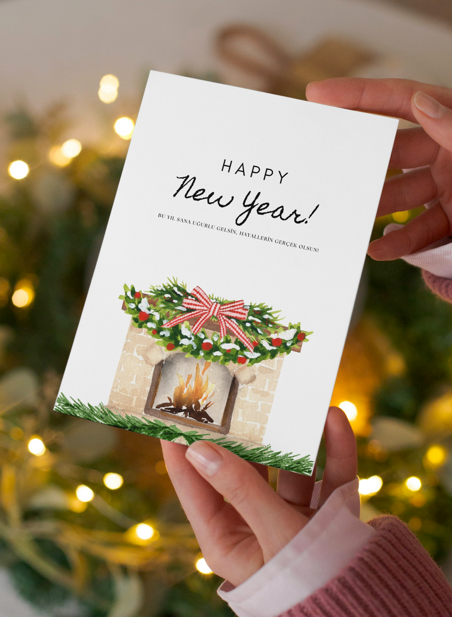 Yılbaşı Tebrik Kartları - 6'lı Set - New Year's Greeting Cards