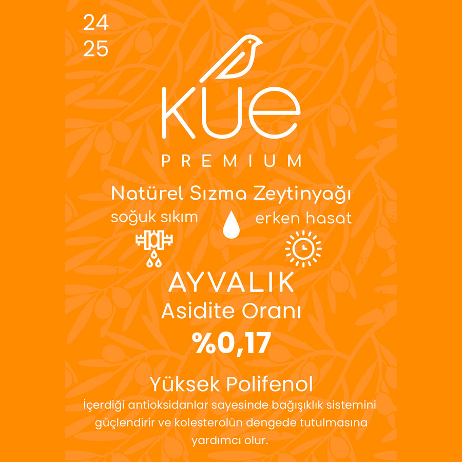 KUE Premium Seri Erken Hasat Soğuk Sıkım Natürel Sızma Zeytinyağı 500ml