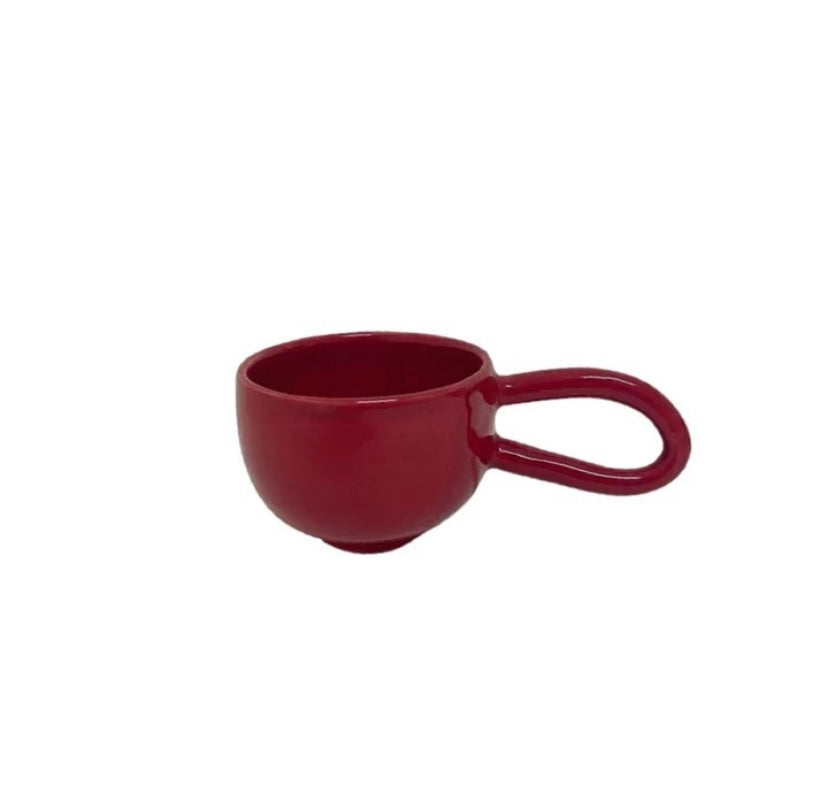 Uzun Kulplu Mug 250 ml Red