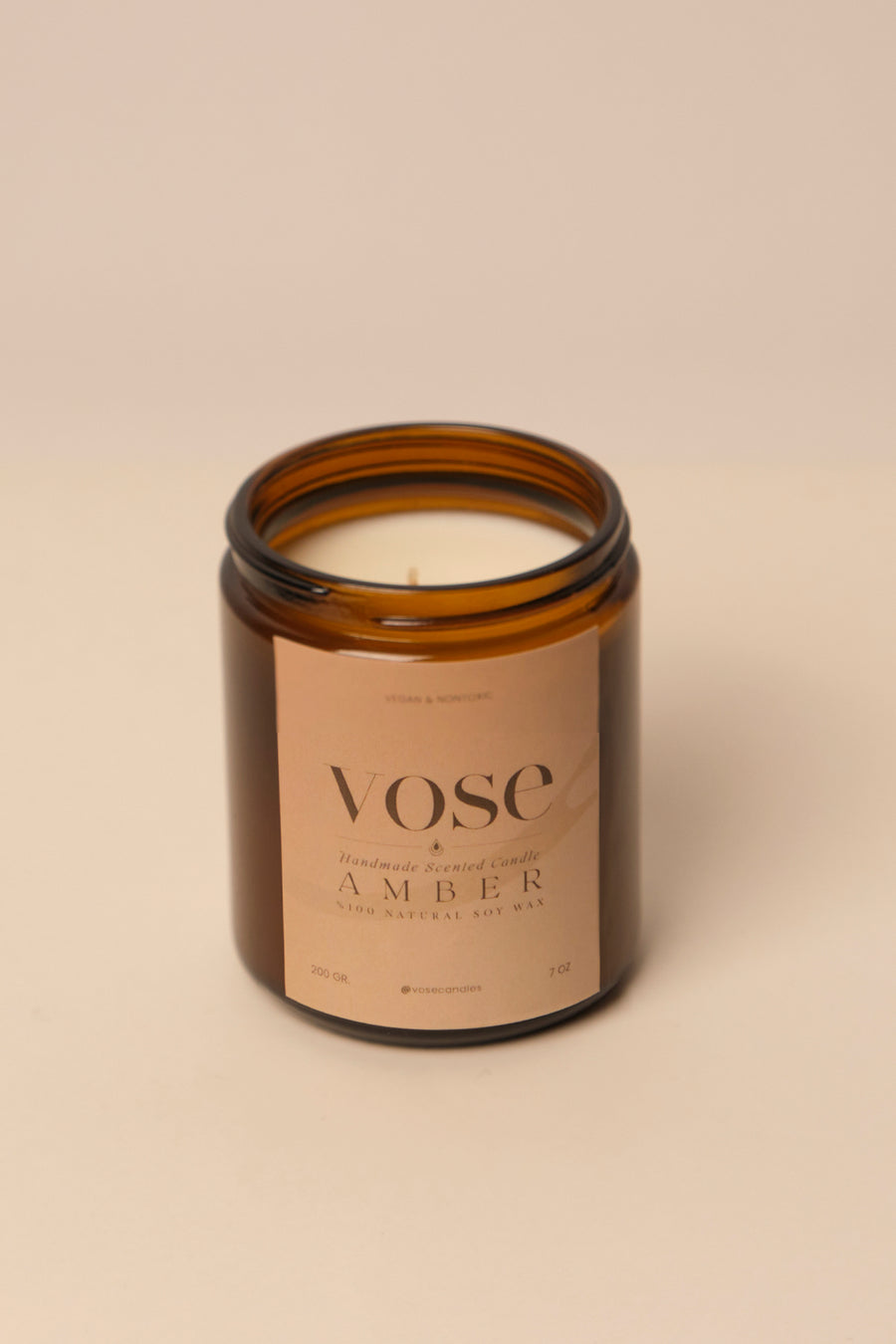 Vose Amber Kokulu % 100 Doğal Soya Wax Amber Kavanoz Mum