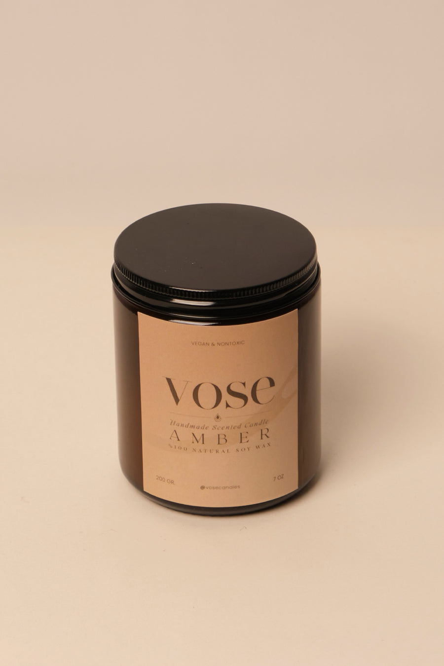 Vose Amber Kokulu % 100 Doğal Soya Wax Amber Kavanoz Mum