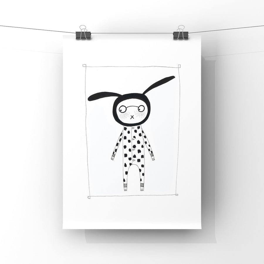 Pijamalı Tavşan Poster
