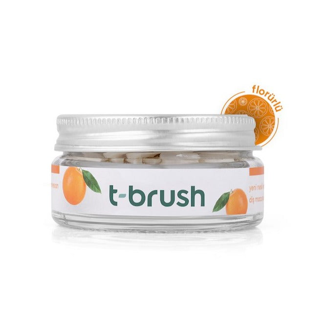 Portakal Aromalı Diş Macunu Tableti - Florürlü