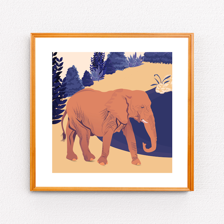 Elephant Walk Art Print