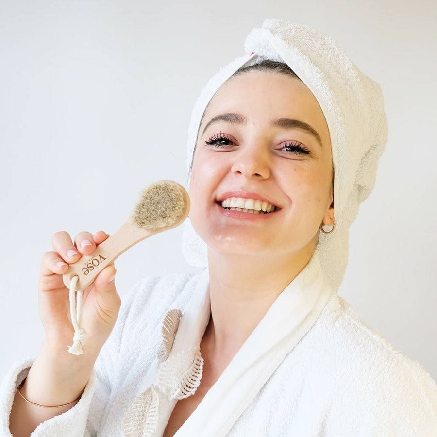 2' Li Set Doğal At Kılı Selülit (Begonia) + Yüz Fırçası