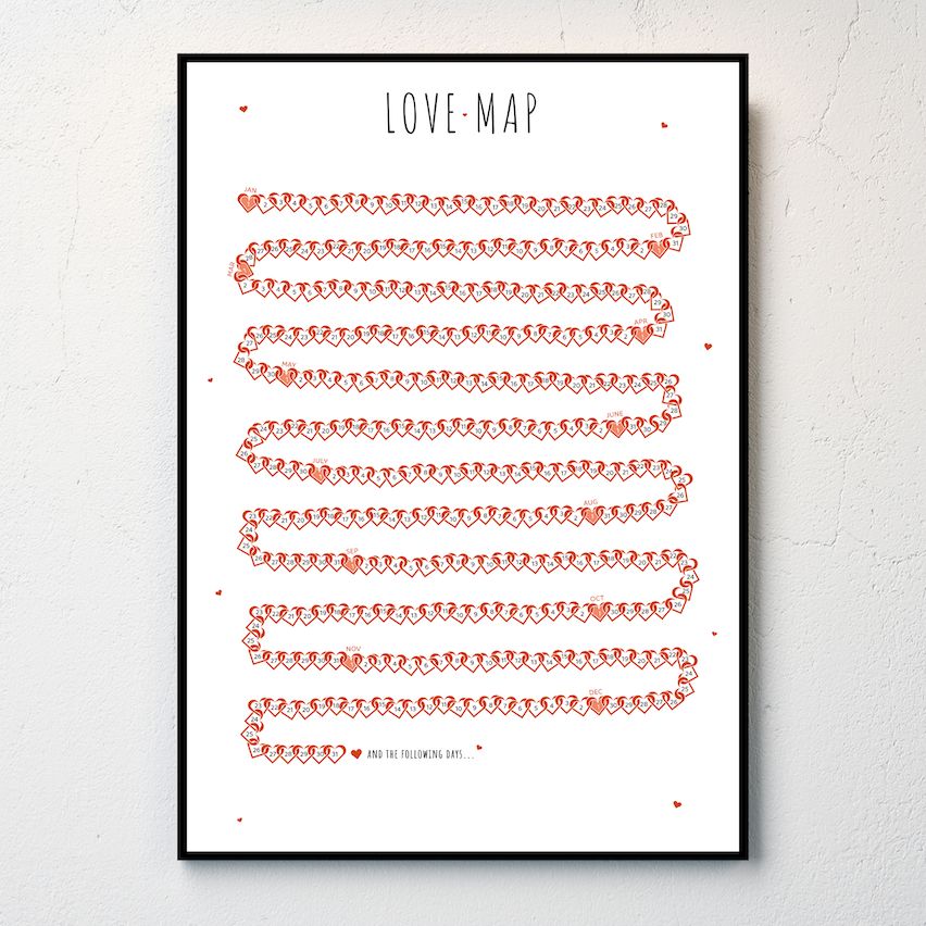 Love Map Poster