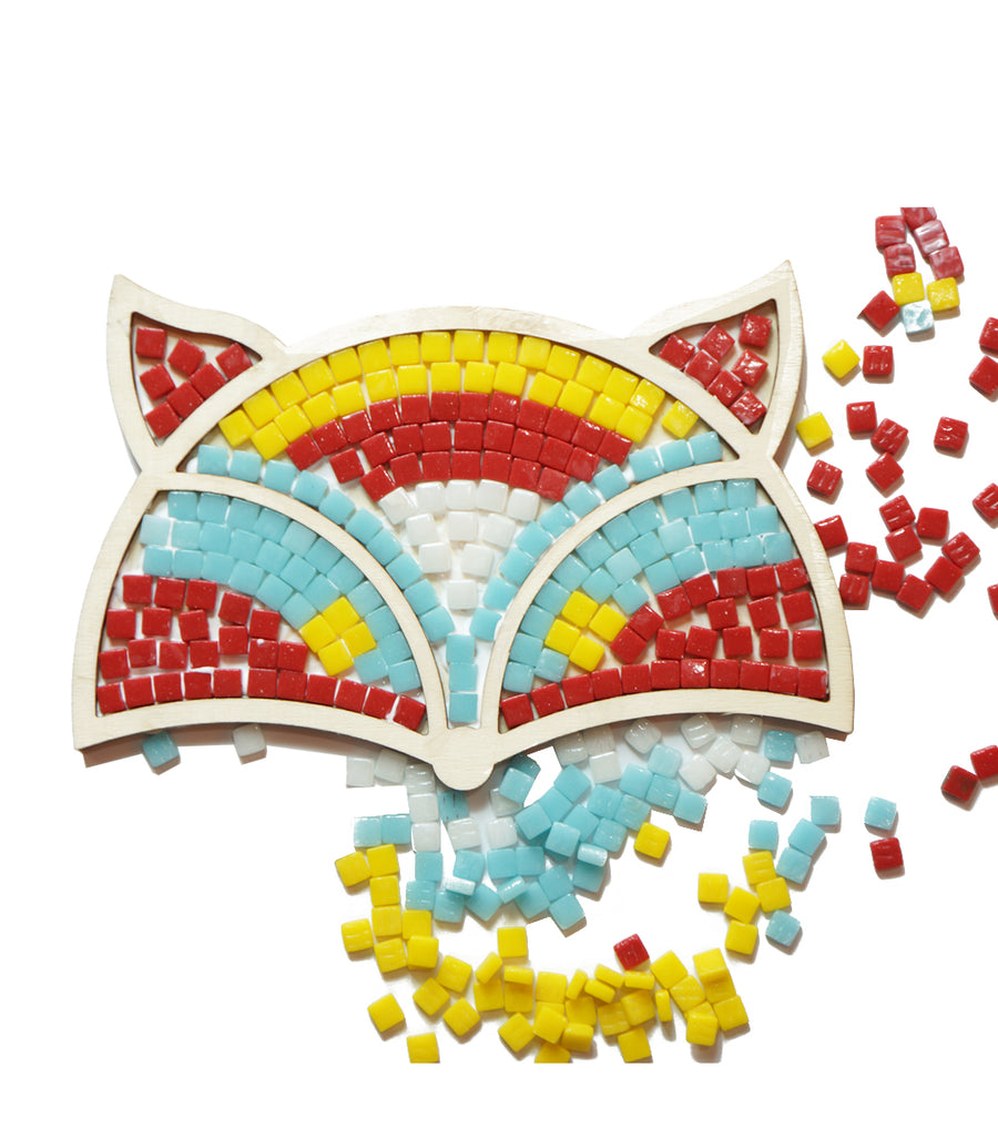 Tilki Cam Mozaik Puzzle, Mozaik Yapboz