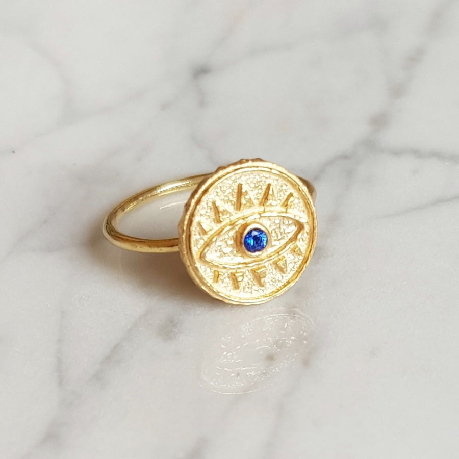 Evil Eye Gold Ring
