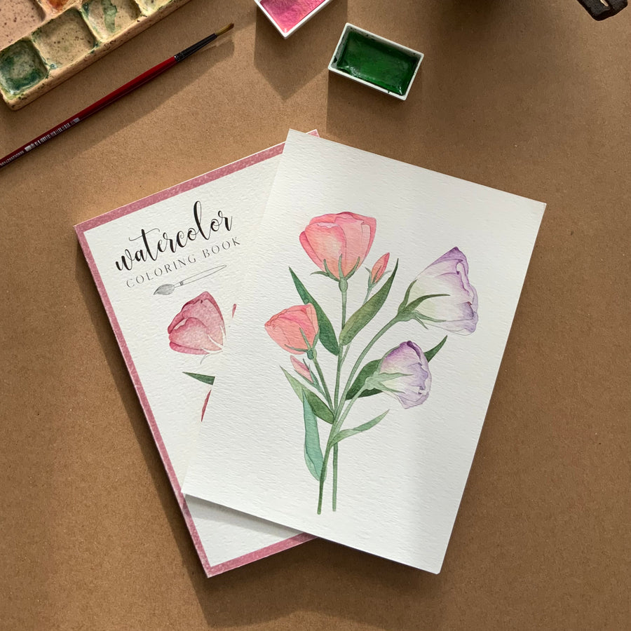 Suluboya Boyama Kitabı - Floral