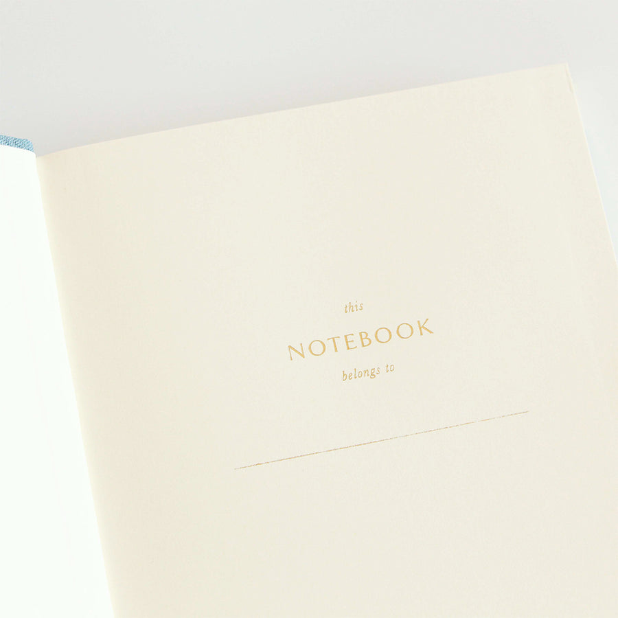 Linen Notebook, Baby Blue