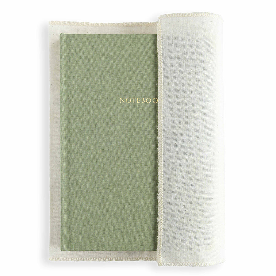 Linen Notebook, Olive