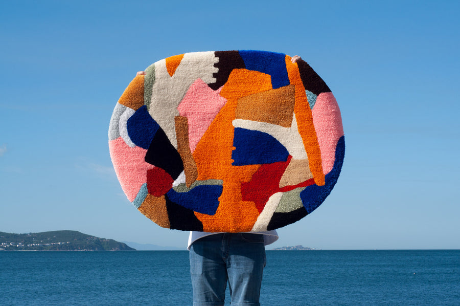 "Pumpkin" Hand Tufted Designer Rug